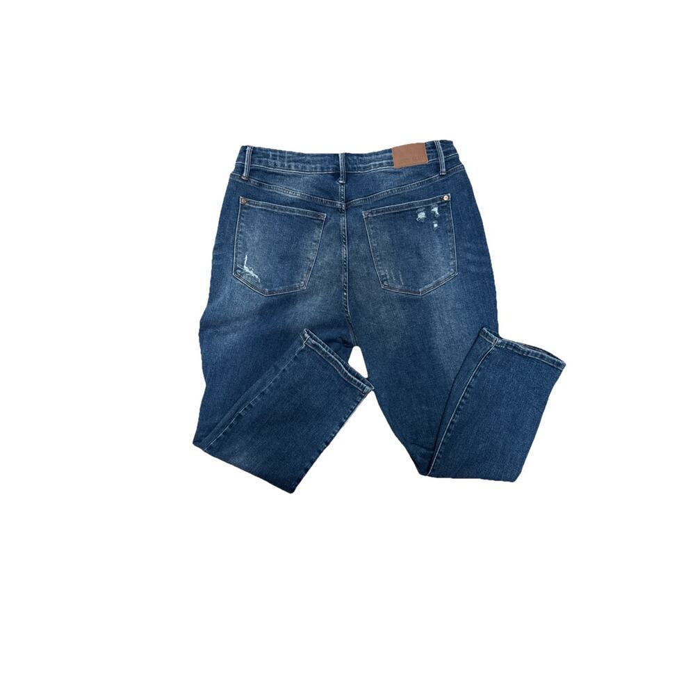Judy Blue Jeans Womens 20W Blue High Rise Slim Fit Medium Wash Denim